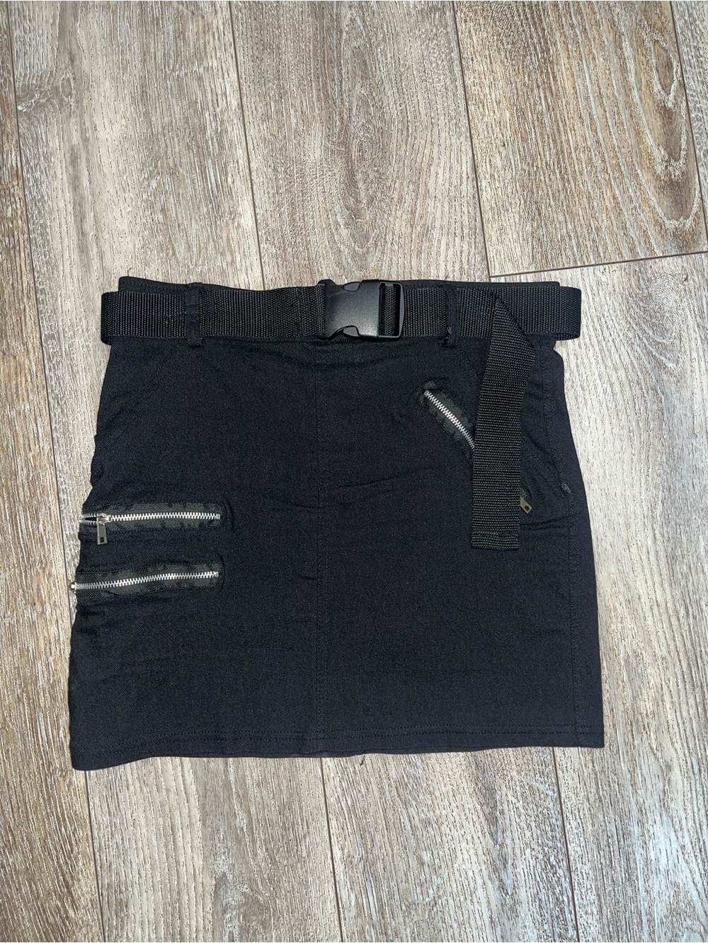 Thrill Black Mini Skirt with Utility Belt